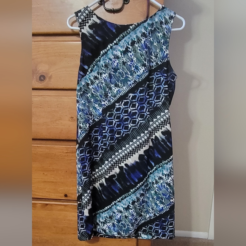 Blue/green/black women's dress